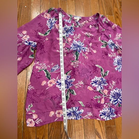 Style & Co. Purple Floral Blouse - Picture 7 of 12